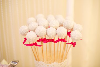 Üzerine şeker büfesi lezzetli çikolata cakepops