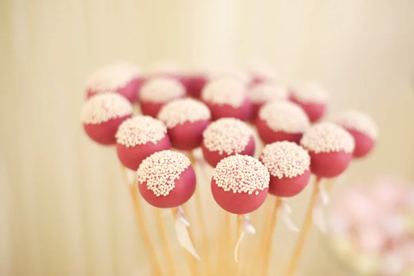 Delicious cakepops on candy buffet — Stock Photo, Image