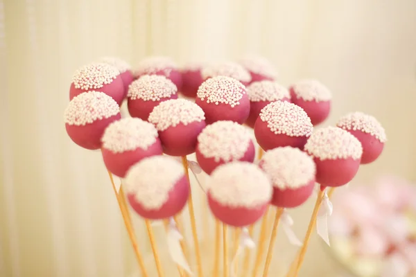 Delicious cakepops on candy buffet — Stock Photo, Image