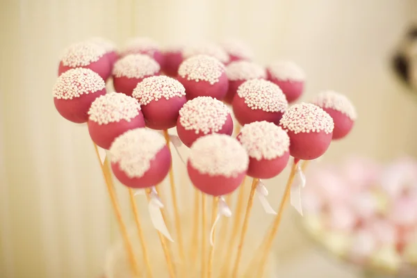 Delicious cakepops on candy buffet — Stock Photo, Image