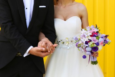 Gelin ve damat bir köprü