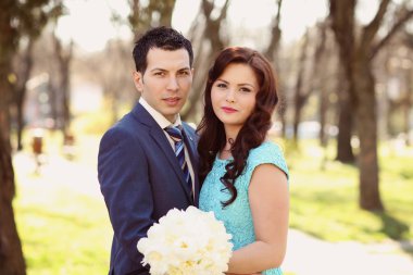 Parktaki mutlu çift