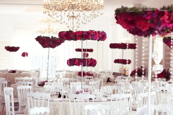 Bonita peça central de casamento — Fotografia de Stock