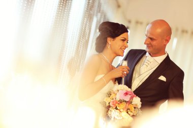 Gelin ve damat düğün gününde