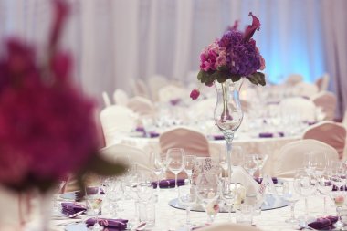 bir düğün için Tablo ayarı