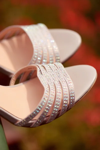 Elegant wedding shoes for the bride — Stock Photo, Image