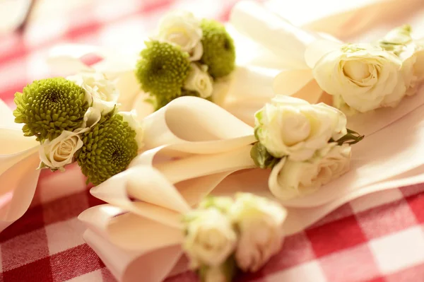 Wedding flowers for gromsmen — Stock Photo, Image