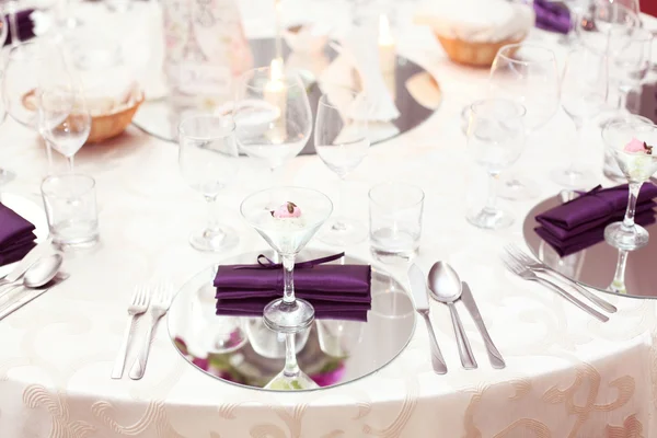 Table setting for a wedding — Stock Photo, Image