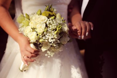 Kendimi onu düğün buket onun damat ile gelin