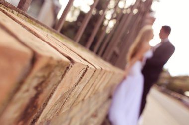 Gelin ve damat silhouettes