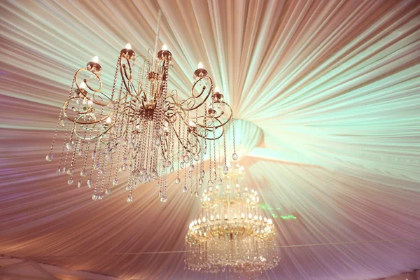 Beautiful crystal chandelier — Stock Photo, Image