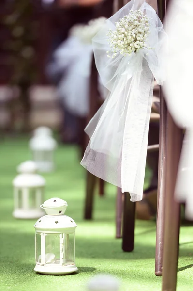 Lâmpada branca bonita para casamento — Fotografia de Stock