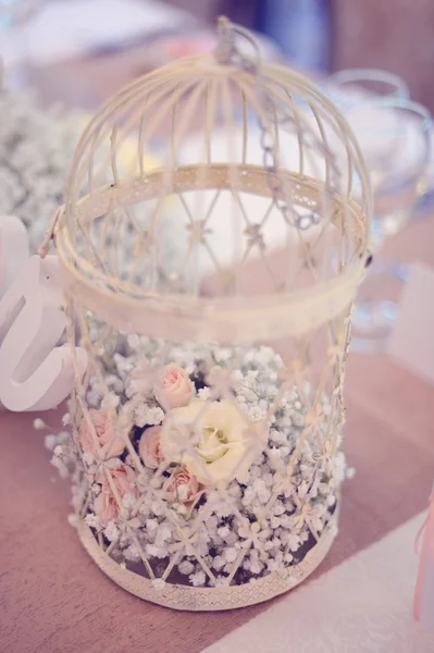 Birdcage wedding decoration — Stock Photo, Image