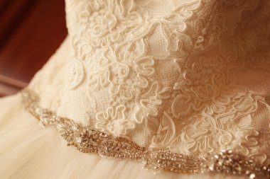 Gelinlik yakın çekim