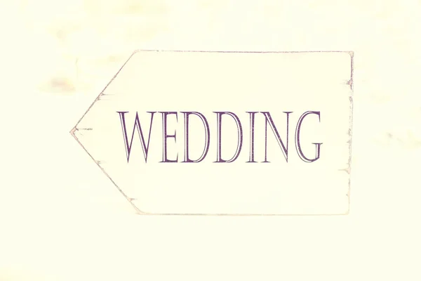 Beyaz düğün ok işareti — Stok fotoğraf