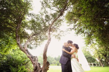 Güzel gelin ve damat Park