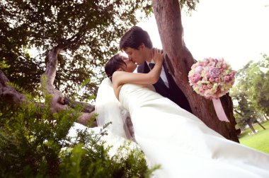 Güzel gelin ve damat Park