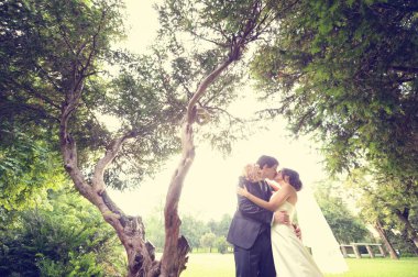 Güzel gelin ve damat Park