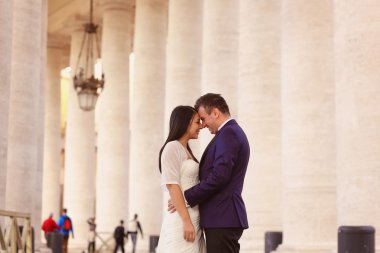 neşeli gelin ve damat