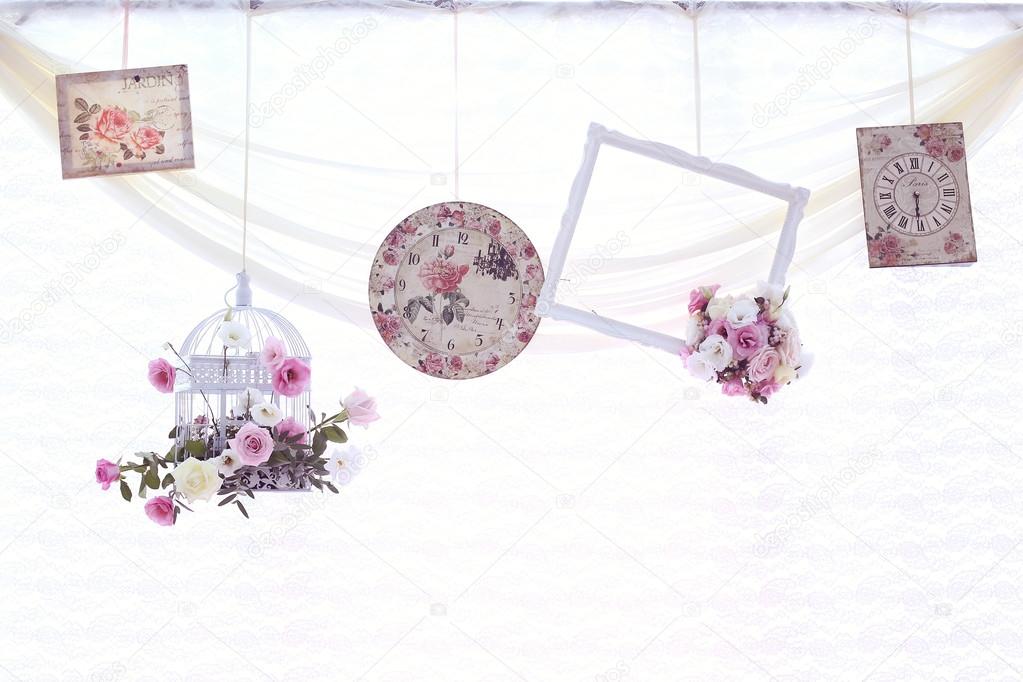 Wedding decor with flowers