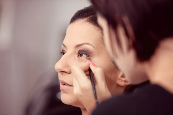 Beautiful bride to be at make up studio — Stock Photo, Image