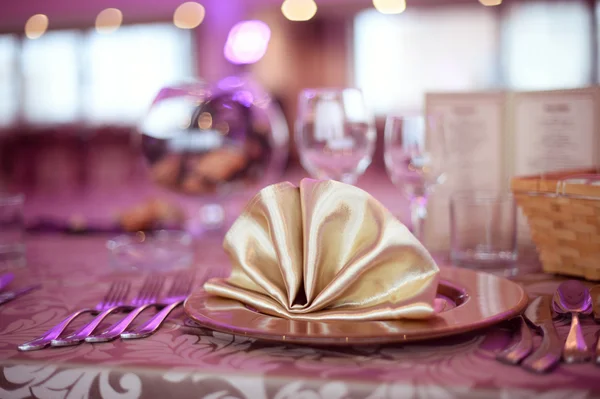 Table setting for wedding — Stock Photo, Image