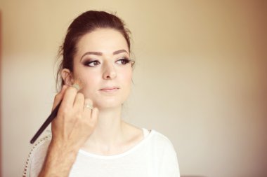 Stüdyo makyaj güzel kadın