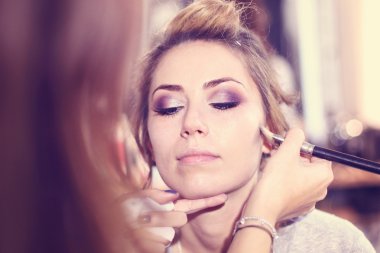Stüdyo makyaj güzel kadın