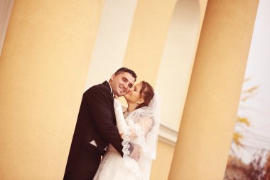 Gelin ve damat düğün gününde