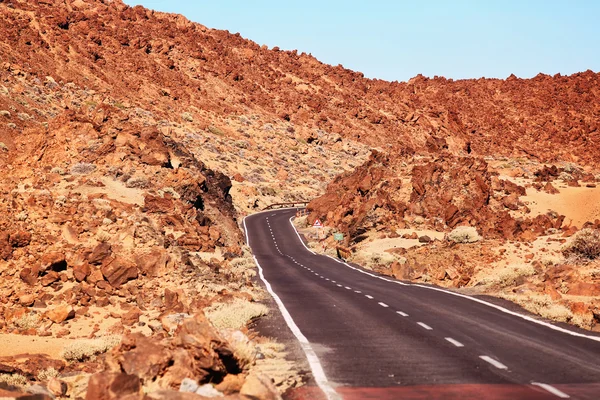 Road in El Teide National Park, Tenerife — Stock Photo, Image