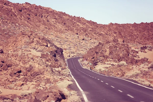 Road in El Teide National Park, Tenerife — Stock Photo, Image