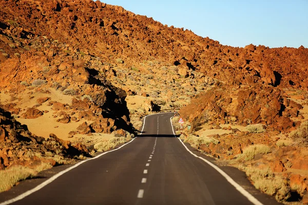 Road in El Teide National Park, Tenerife — Stock Photo, Image