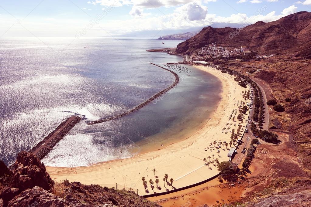 Top view of Tenerife Beach