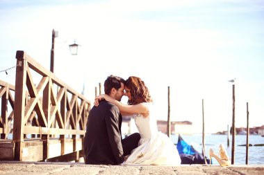 Gelin ve damat Venedik