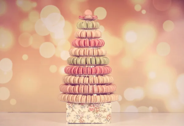 Pyramid of macaroons — Stock Photo, Image