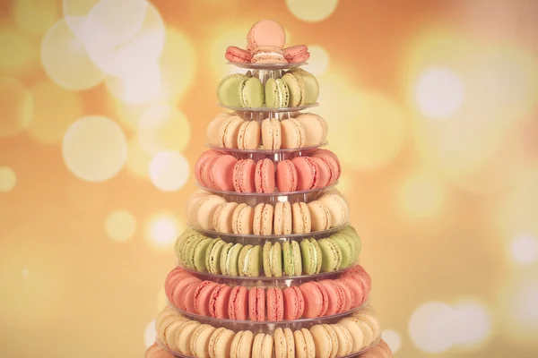 Pyramid of macaroons — Stock Photo, Image