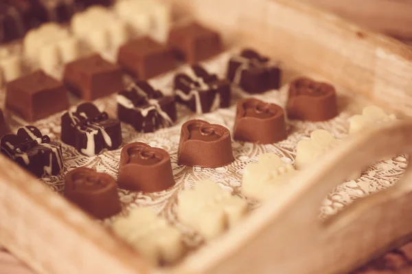 Assorted mini chocolate sweets — Stock Photo, Image
