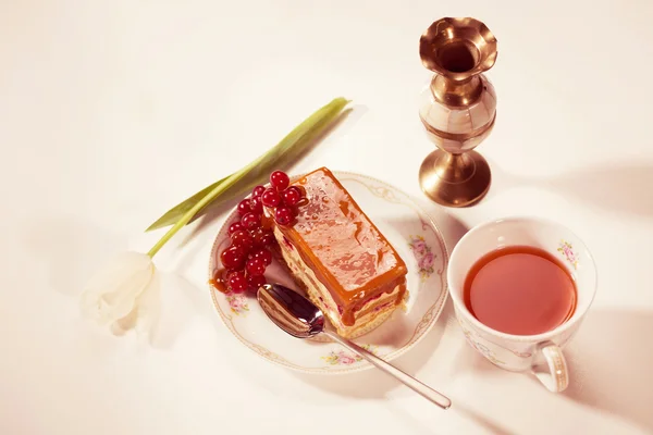 Leckerer Karamellkuchen — Stockfoto