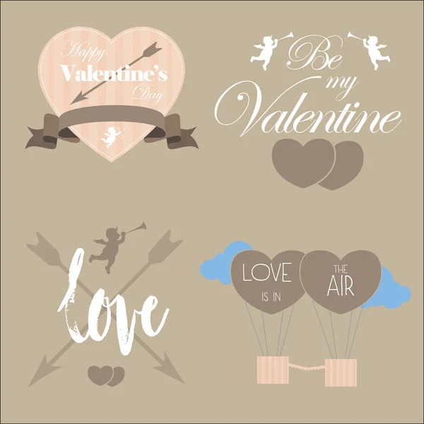 Día de San Valentín vector pack elementos — Vector de stock