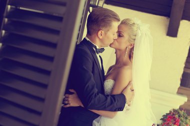 Gelin ve damat düğün gününde