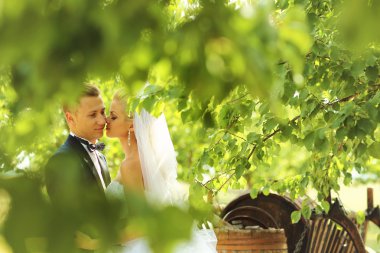 Gelin ve damat düğün gününde