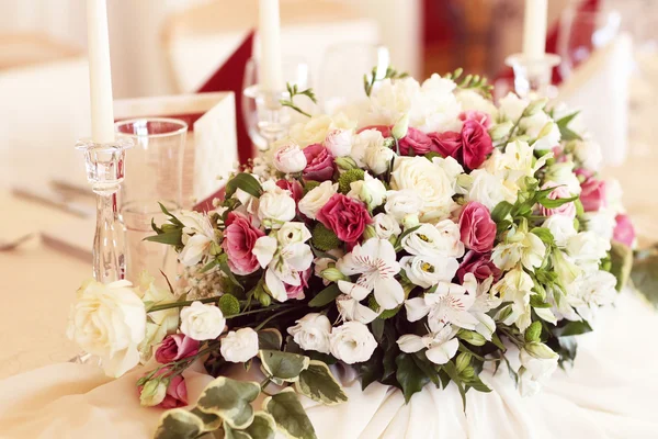 Beautiful bouquet on table — Stock Photo, Image