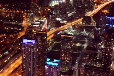 City scape gece Toronto, Kanada
