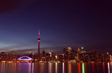 City scape gece Toronto, Kanada