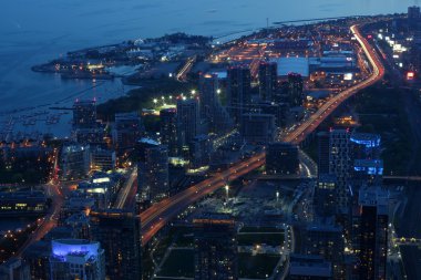 City scape gece Toronto, Kanada