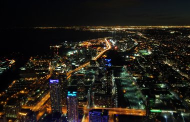 City scape gece Toronto, Kanada