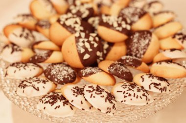 Lezzetli kurabiyeler tatlı üzerinde stand açık büfe