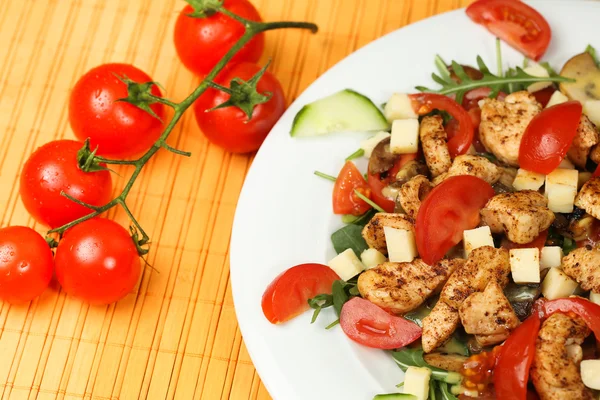 Roast chicken fillet and vegetables — Stock Photo, Image