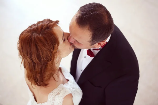 Bellissimi sposi che celebrano il giorno del matrimonio — Foto Stock