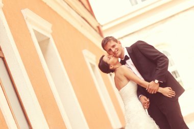 Güzel gelin ve damat dans